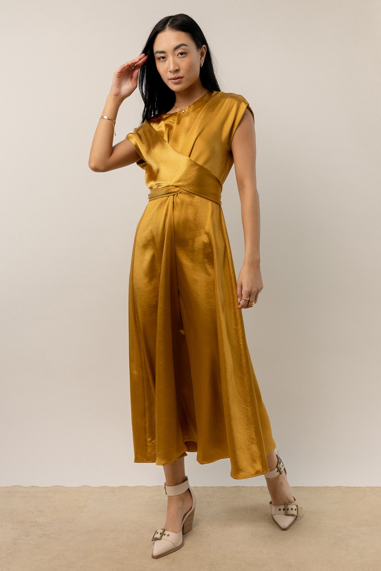  Rosalind Midi Dress in Mustard - FINAL SALE、mySite、merchandisen