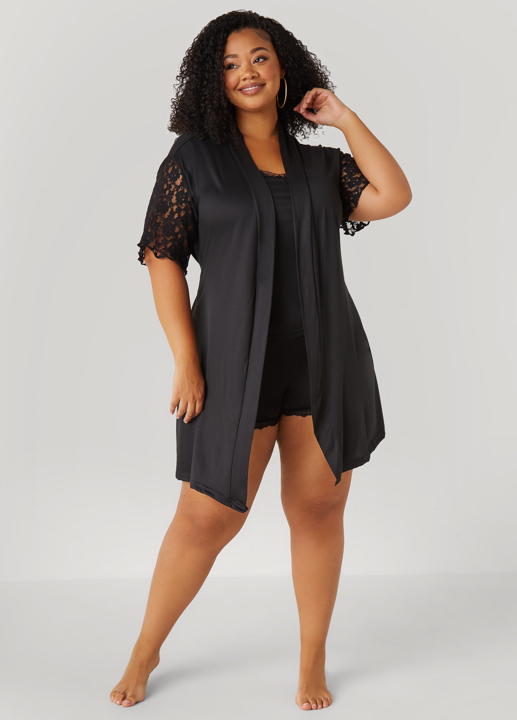 Love To Sleep Lace Paneled 3 Pc Set、mySite、bengalsvssteelers