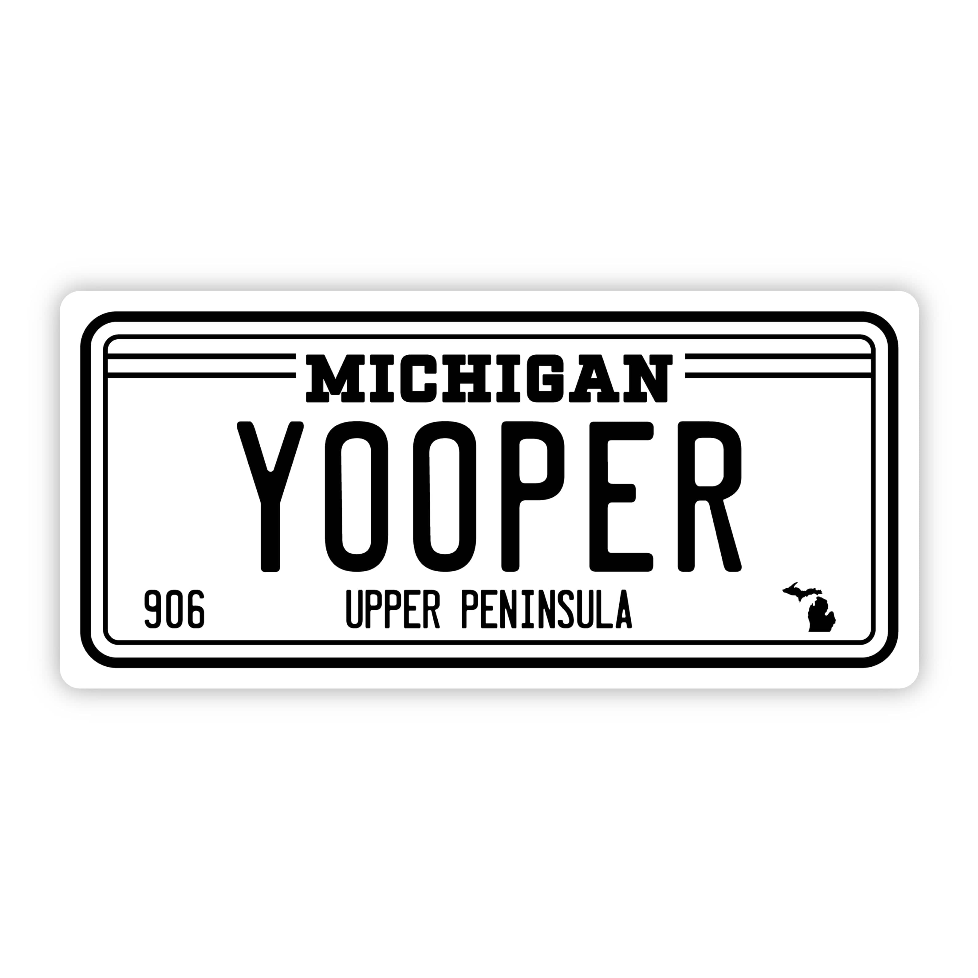 Yooper Michigan 906 Bumper Sticker (5 inch)、mySite、elrpsem3k