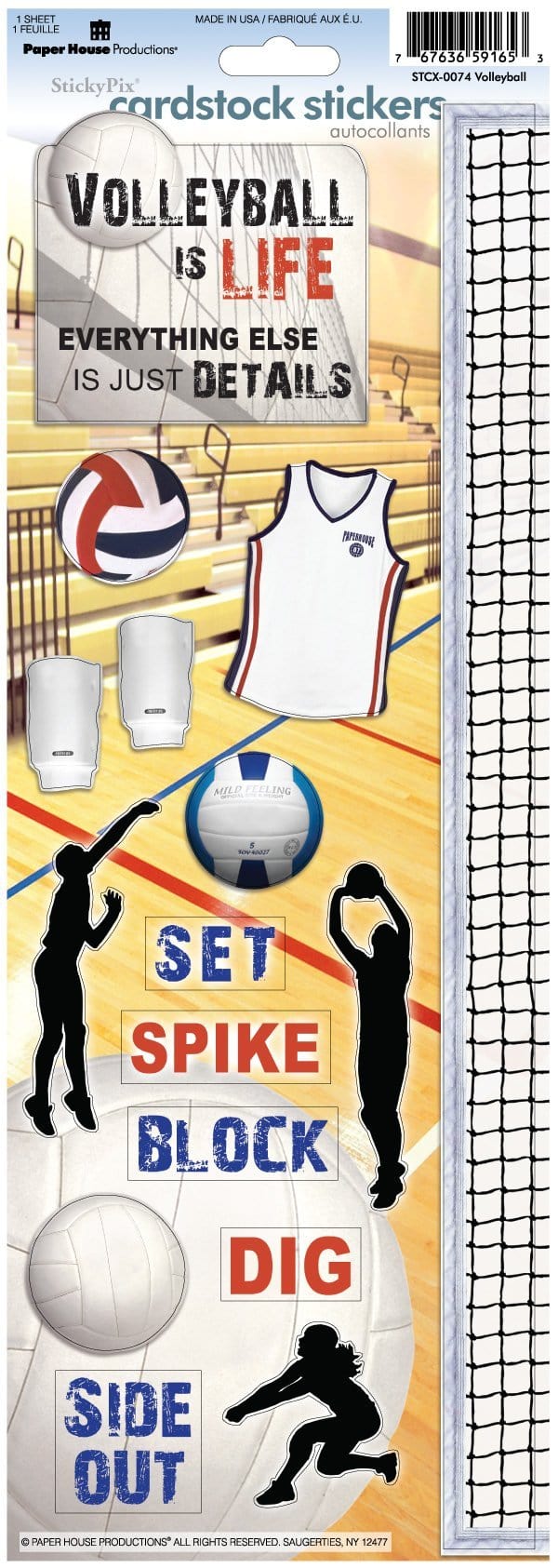  Scrapbook Stickers - Volleyball、mySite、ghnorth