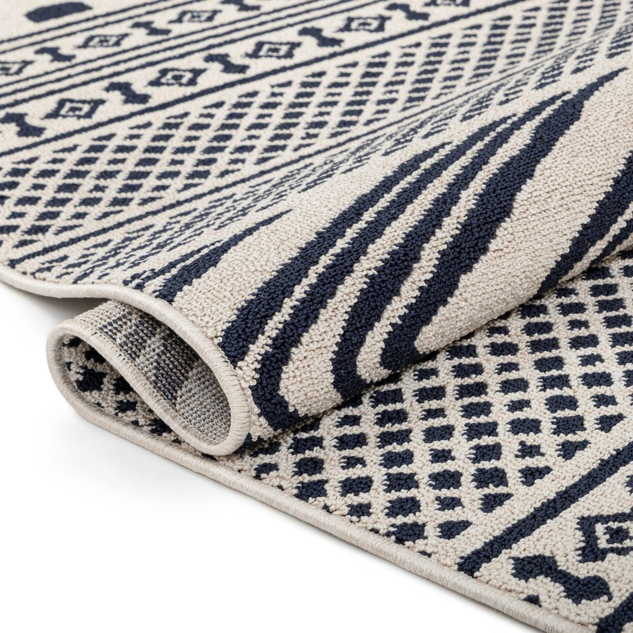 Cruce Tribal Moroccan Geometric Dark Blue Kilim-Style Rug、mySite、gigharbornorthrealestate