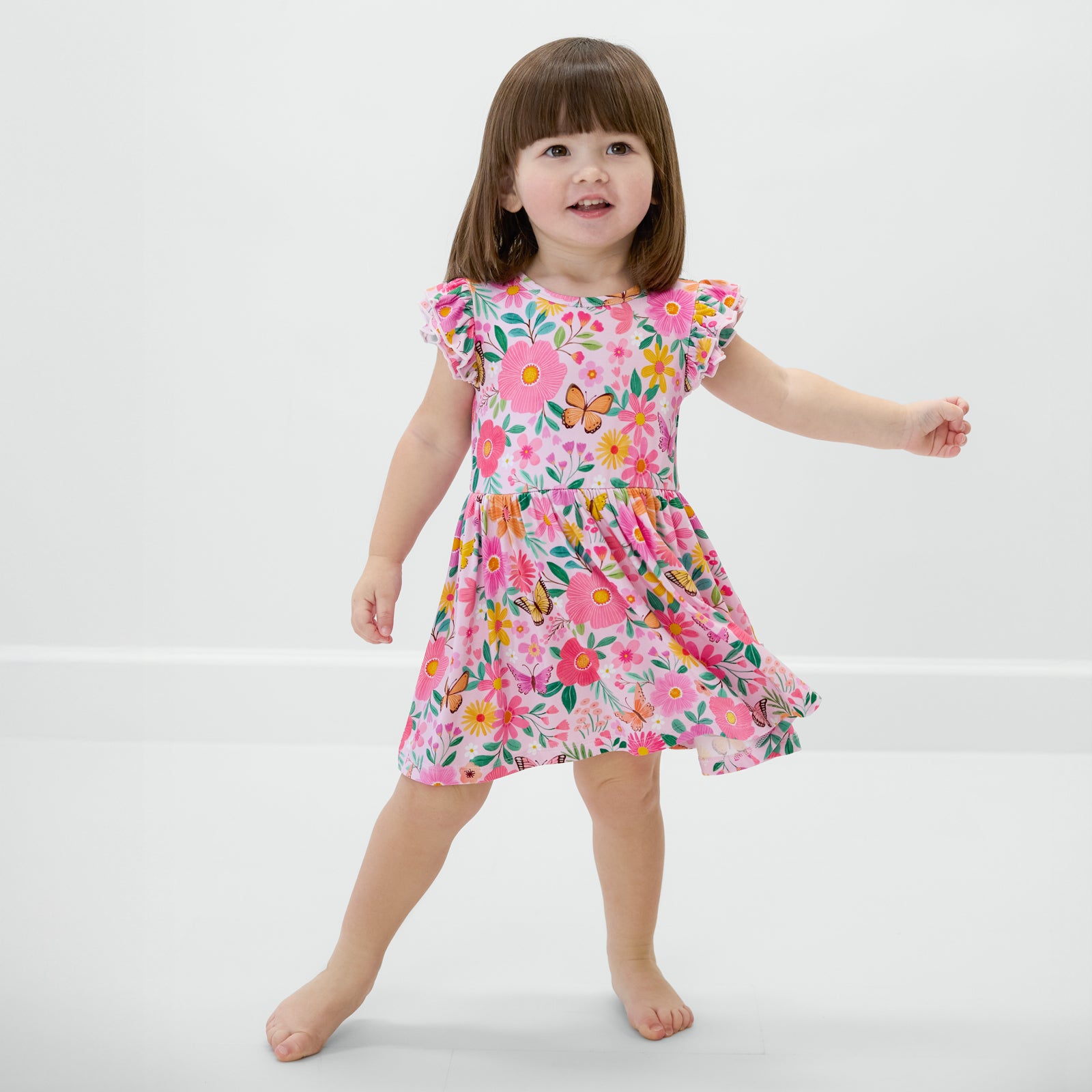 Butterfly Blooms Flutter Twirl Dress with Bodysuit、mySite、g9winljtr