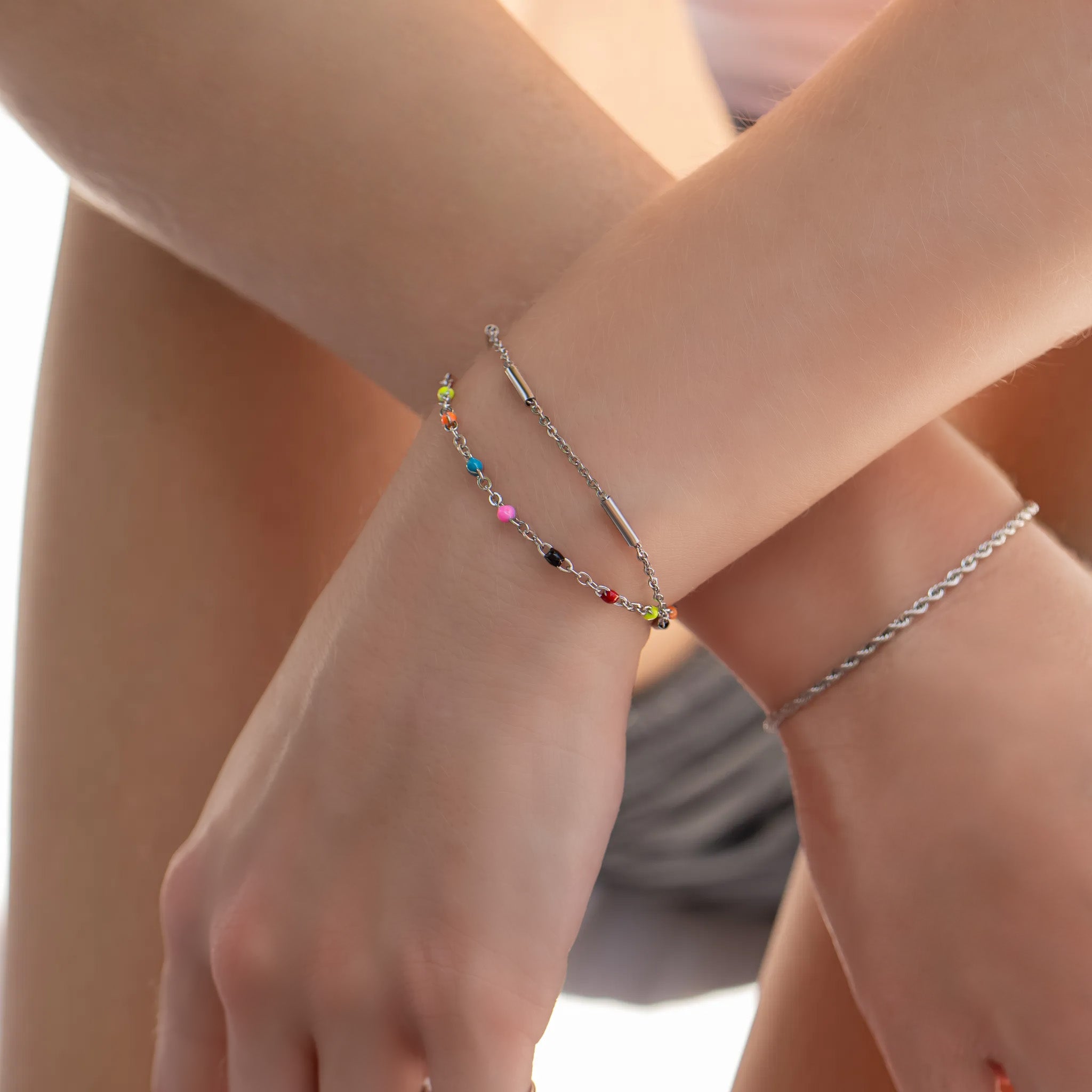 18K Gold PVD Stainless Steel Muti Color Confetti Bracelet / BRJ1060、mySite、dreamappss