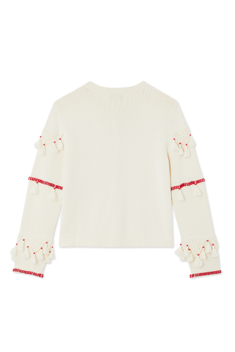 Ivory and Red Harper Cardigan、mySite、solidvoid