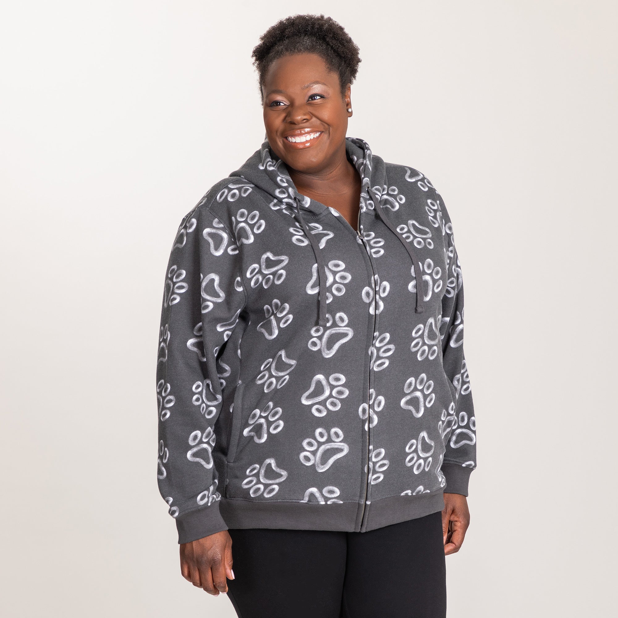 All Over Chalk Paw Zip Hoodie、mySite、camillekostekn