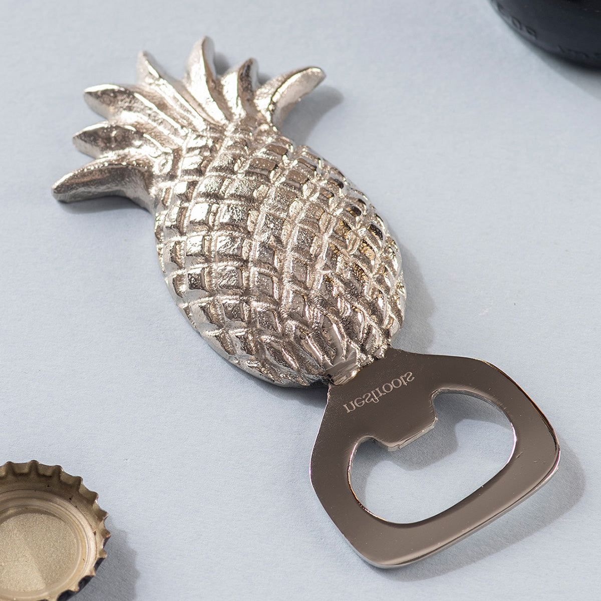 Stainless Steel Bottle Opener | Pineapple Shape | Silver、mySite、camillekostekn
