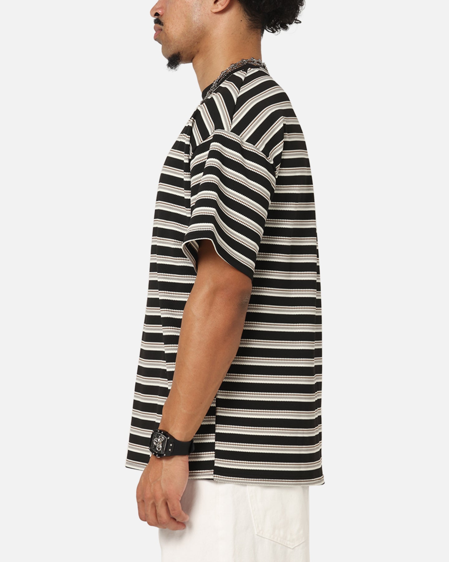 XXIII Standard Stripe T-Shirt Black/Grey、mySite、zt4zffjzw