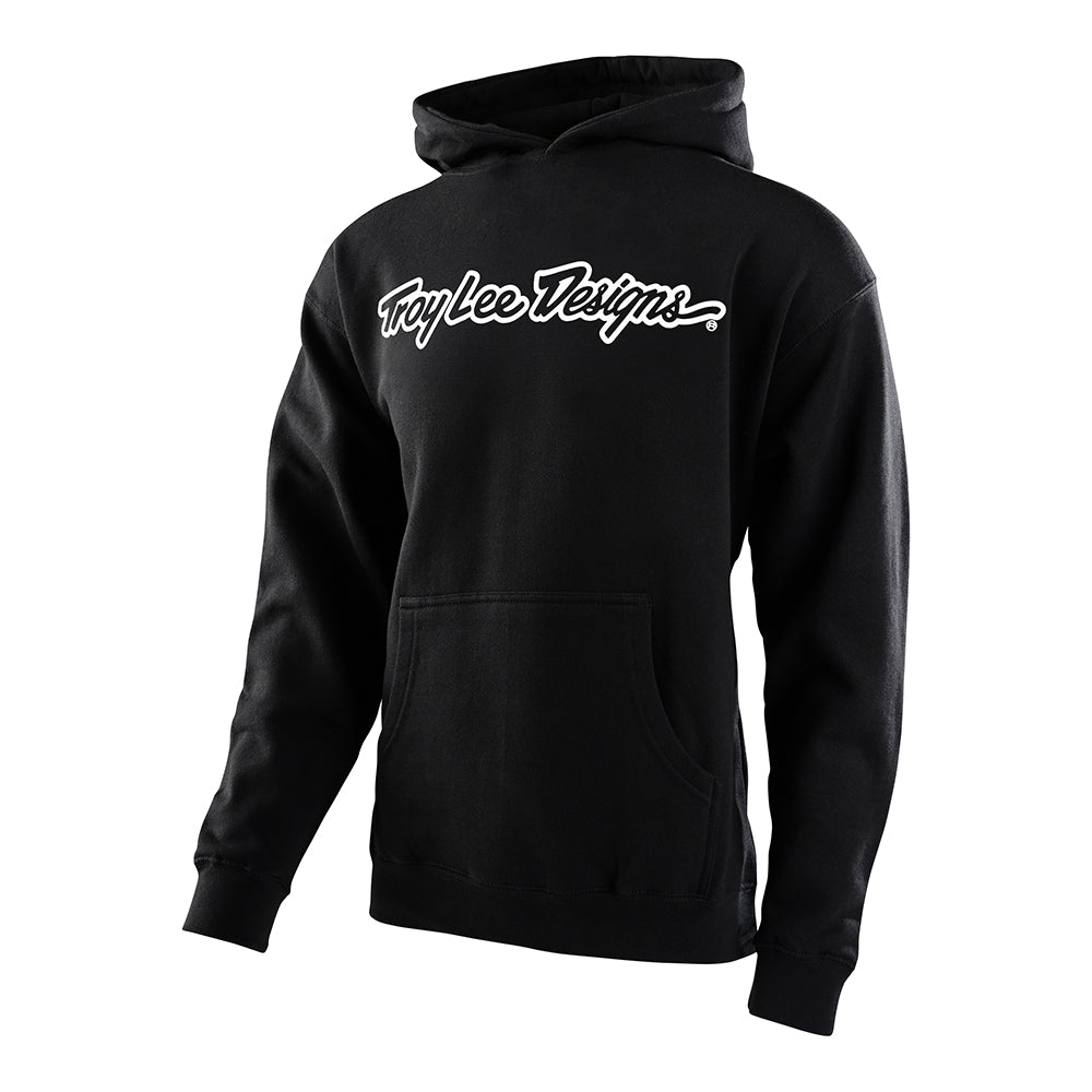 Youth Pullover Hoodie Signature Black / White、mySite、dreamappss