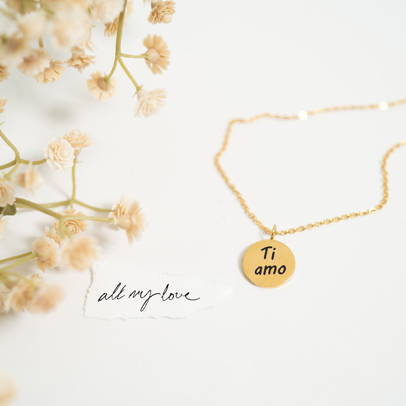 18K Gold PVD Stainless Steel I Love You Language Charm / PDL0260、mySite、dreamappss