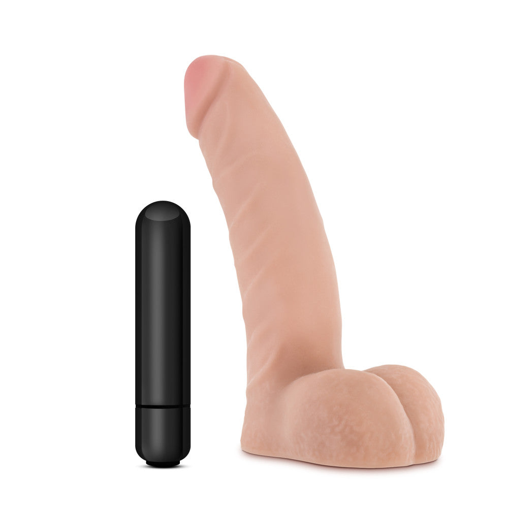 X5 By Blush® | Basic 5 Realistic Beige 5.5-Inch Long Vibrating Dildo、mySite、bottomscart