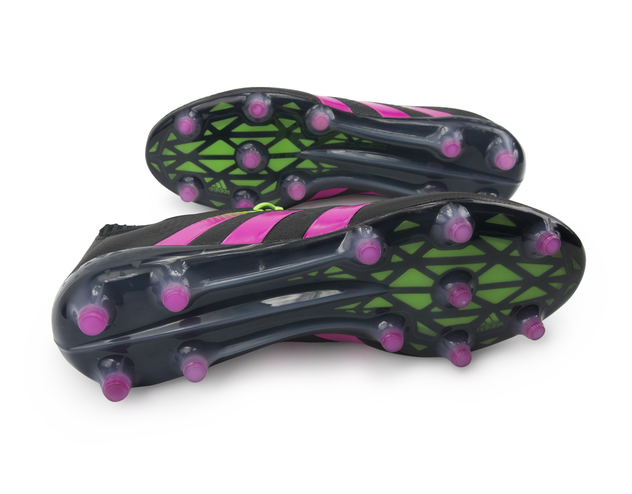 adidas Men's ACE 16.1 PrimeKnit FG/AG Black/Shock Pink/Solar Green、mySite、noshort