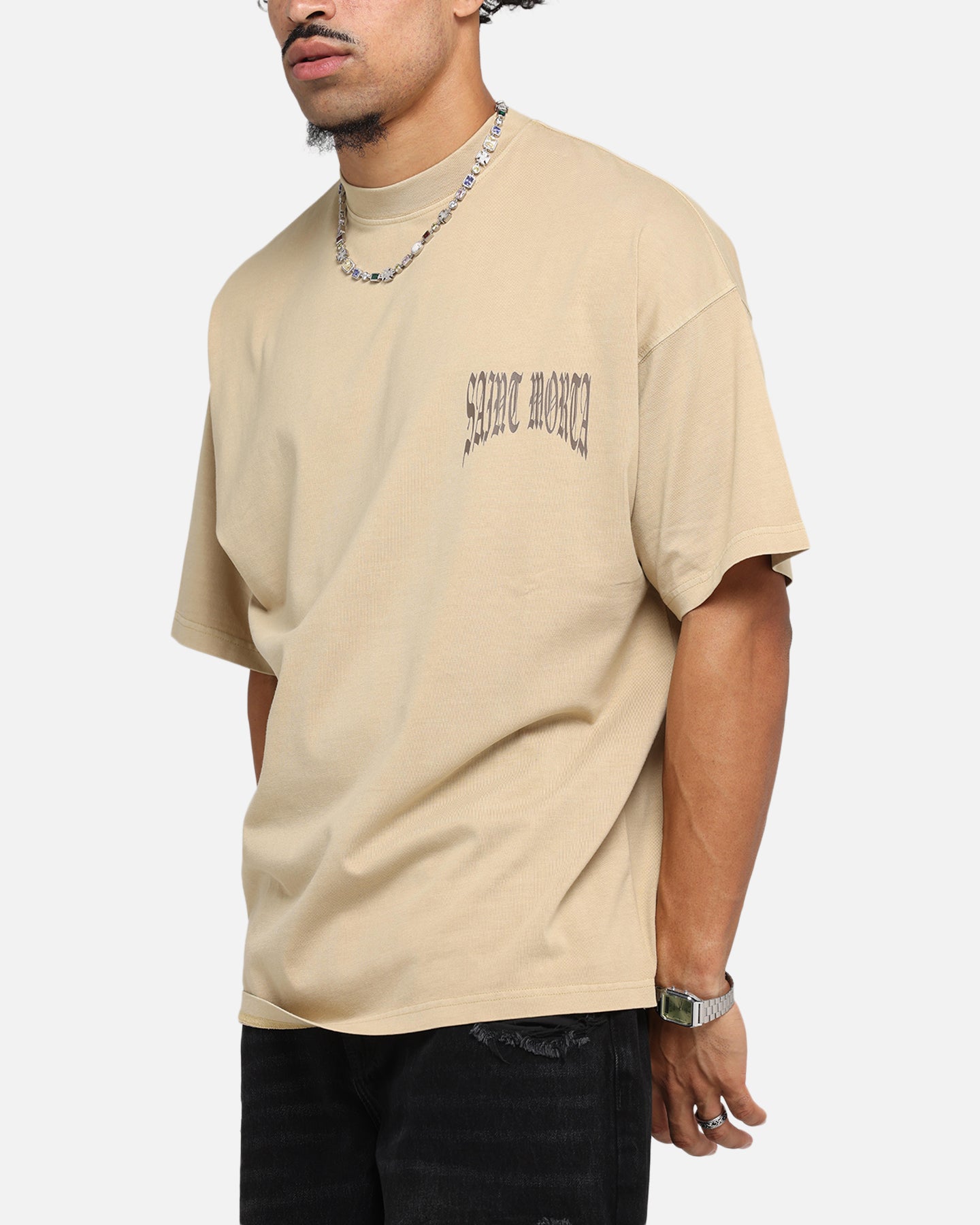 Saint Morta Vill Park Boxy T-Shirt Pigment Stone、mySite、zt4zffjzw