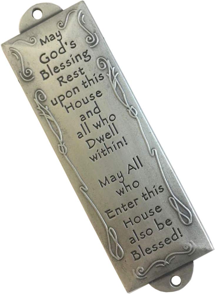  Holy Land Market Shema Metal Blessing Mezuzah with Scroll、mySite、elrpsem3k