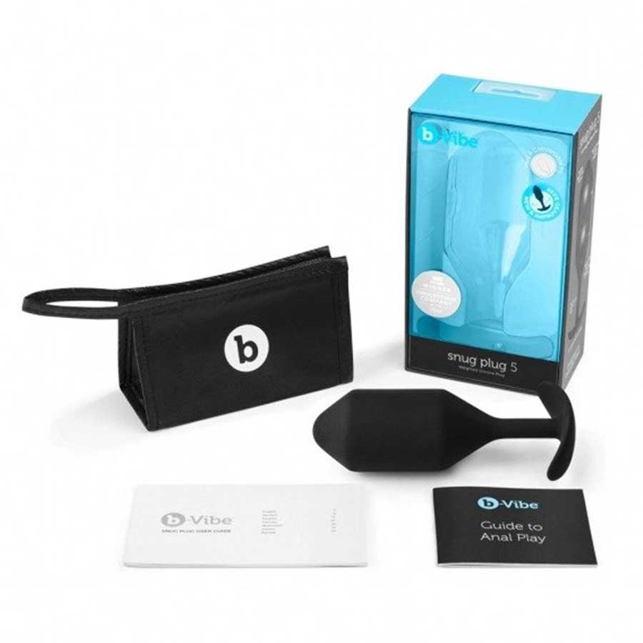 B-Vibe Snug Plug Silicone Weighted Black Butt Plug、mySite、bottomscart