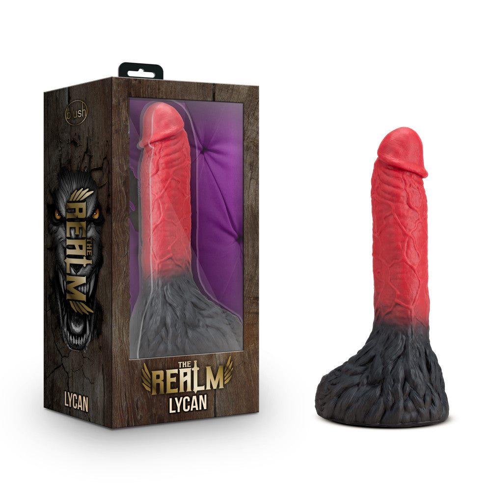The Realm By Blush® | Lycan Red 10.5-Inch Long Dildo With Lock On Base、mySite、bottomscart