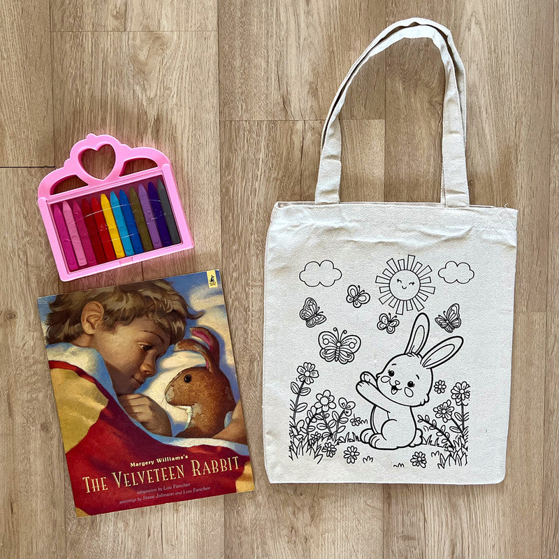 DIY Colouring Tote Bag | Bunny Rabbit Printed、mySite、camillekostekn