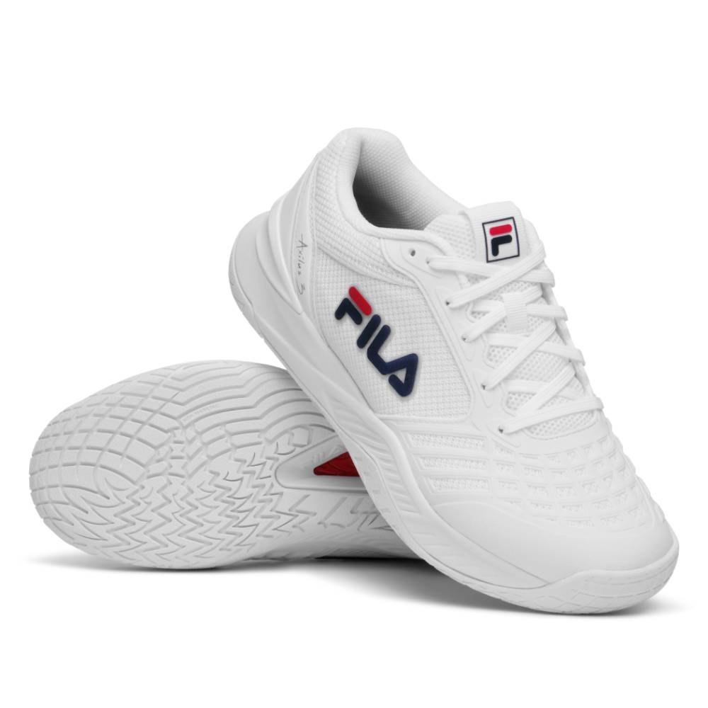 Fila Axilus 3 Women's Tennis Shoe (White/Navy)