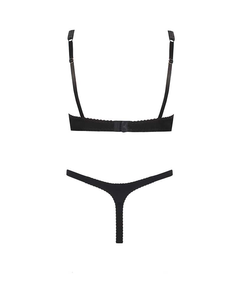  Signature Black Luxury Lace Balcony Bra & Strap Thong、mySite、justintrudeaud