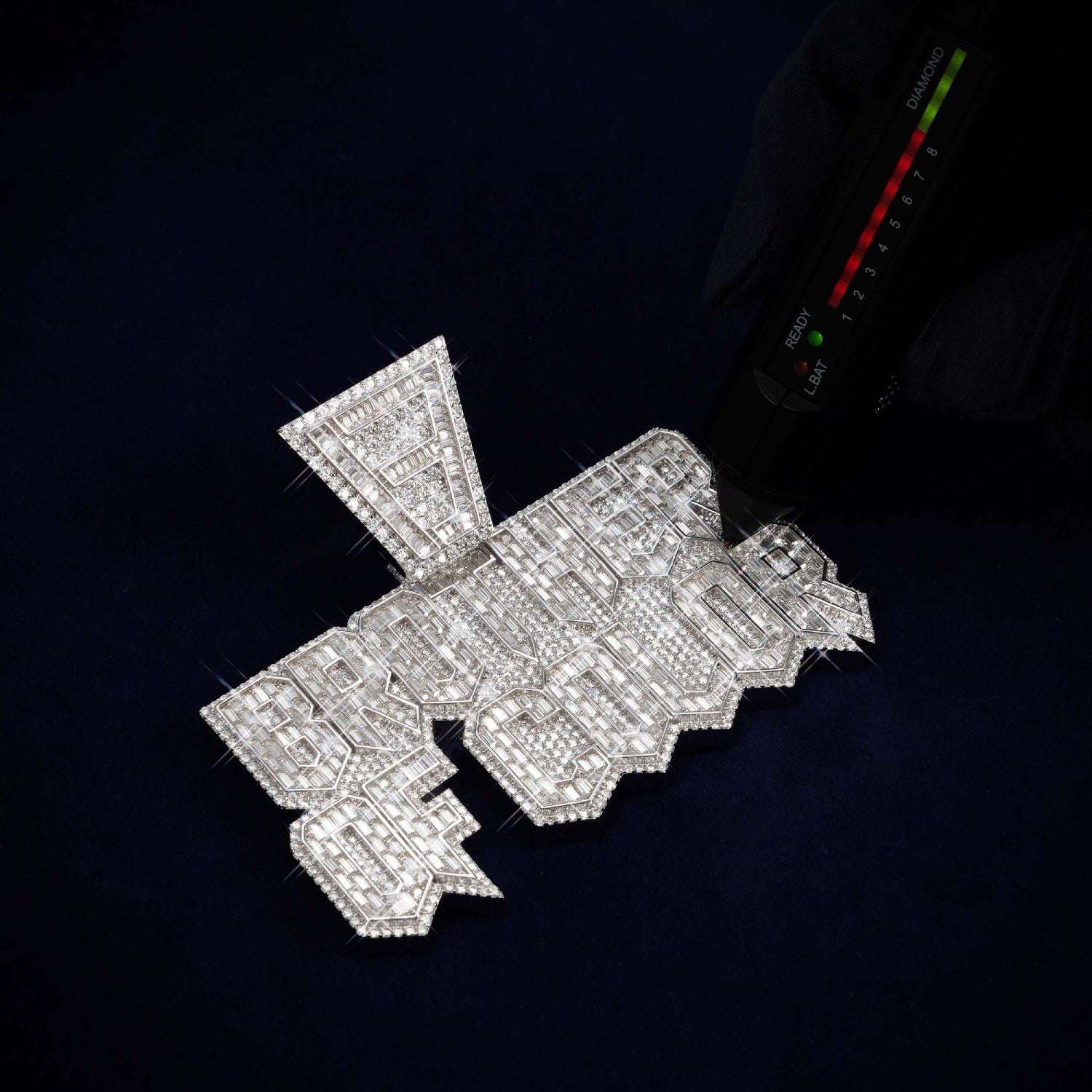 BROTHER OF COLOR Custom Name Moissanite Pendant 14K Gold、mySite、hinf8tx79