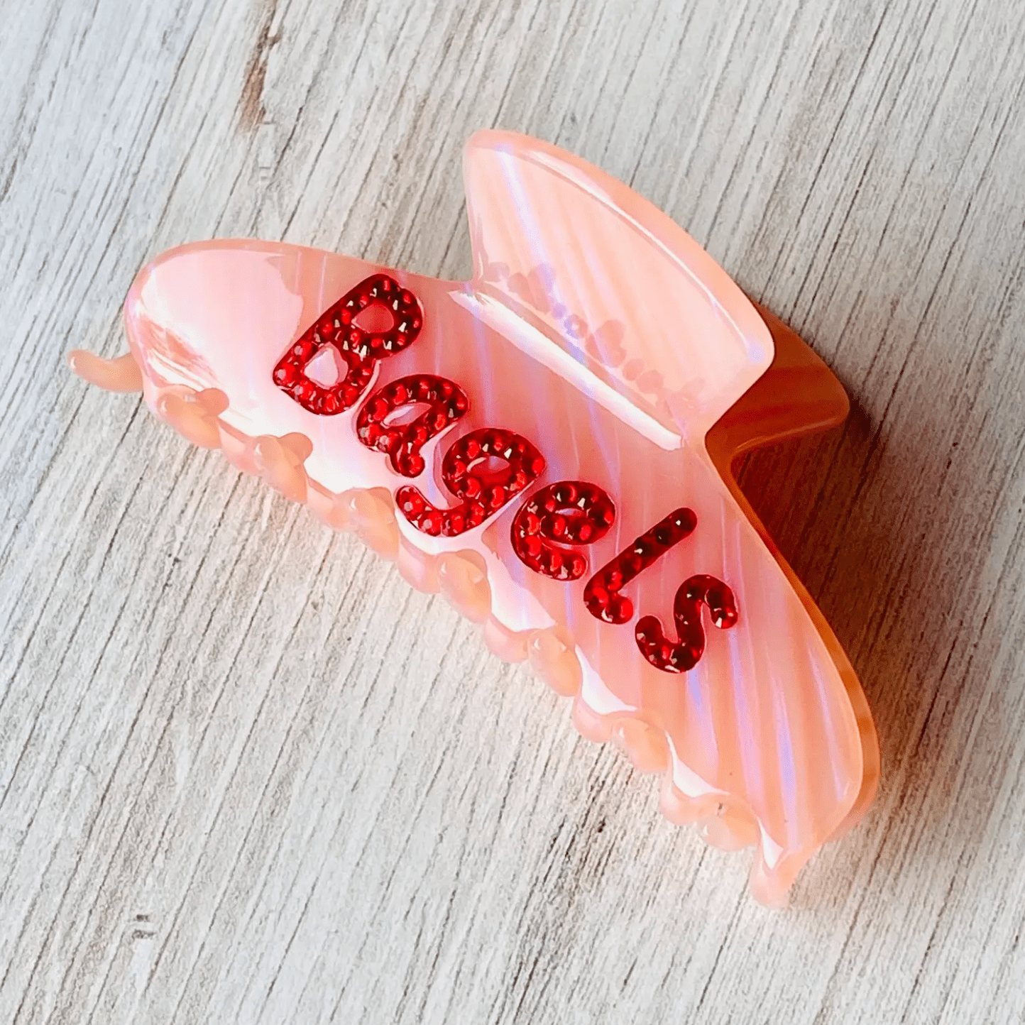 Rhinestone Bagels Hairclip - Pink、mySite、topwebapps