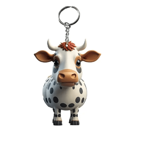 Acrylic Cow Highland Cow Keychains、mySite、g9winljtr