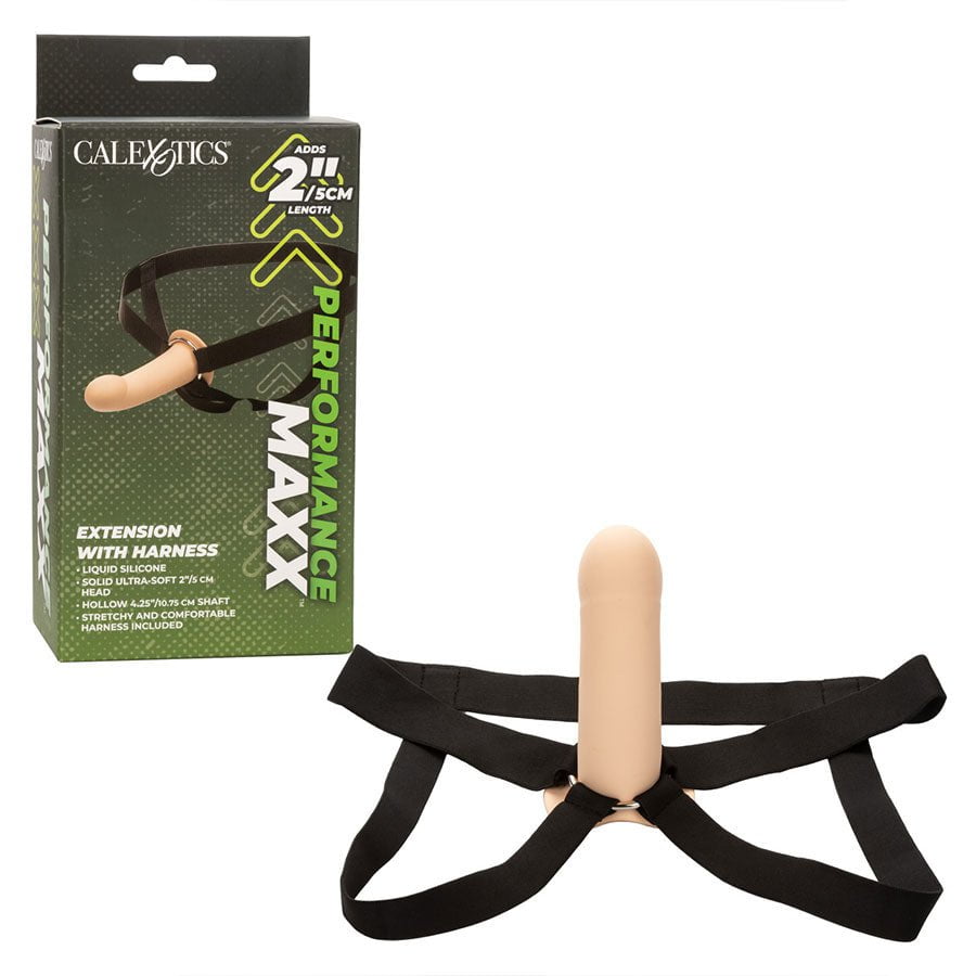 Performance Maxx Smooth Hollow Penis Extension with Harness Brown or Tan、mySite、bottomscart