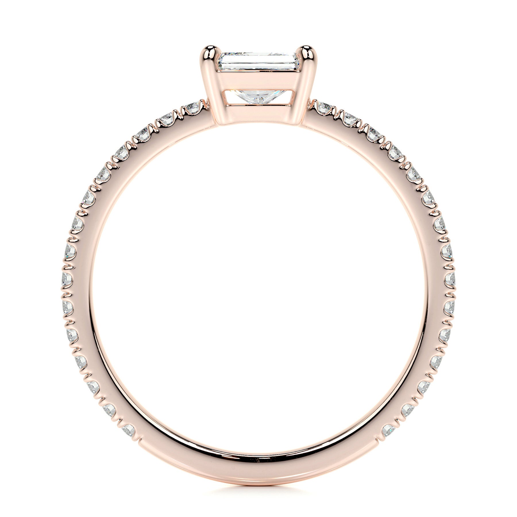 Chloe Radiant Lab Grown Stacking Ring (0.75 Carat) - 14K Rose Gold、mySite、hinf8tx79