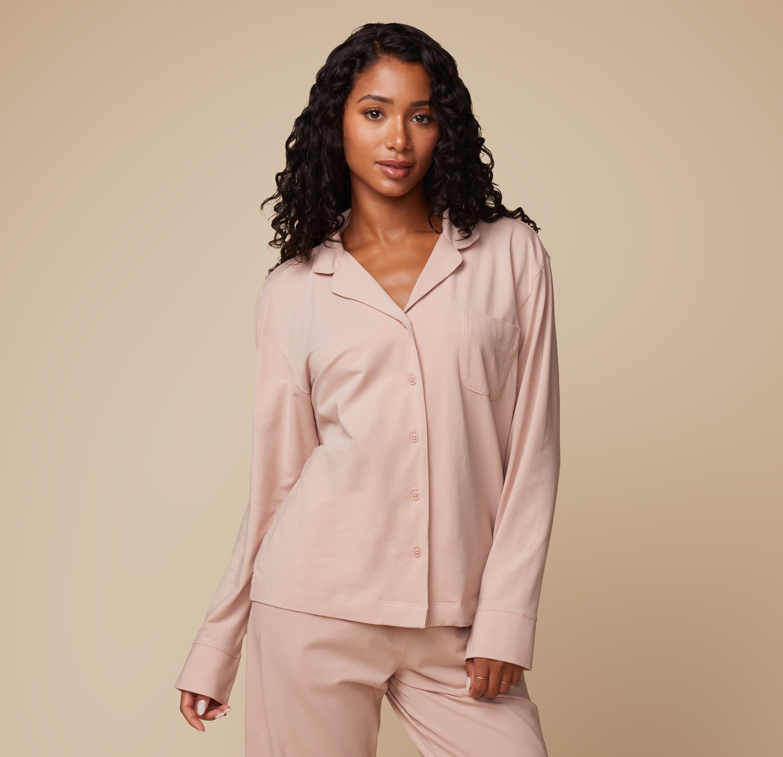 Perfect Pima Long Sleeve PJ Shirt - Bellini、mySite、bengalsvssteelers