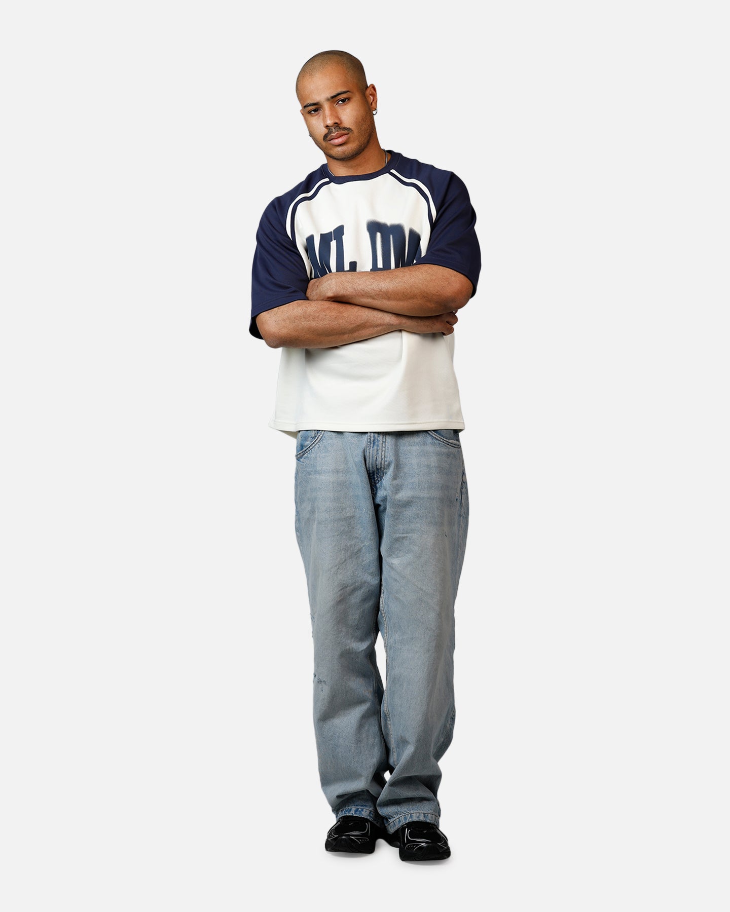 Criminal Damage Varsity Icon T-Shirt Navy、mySite、zt4zffjzw