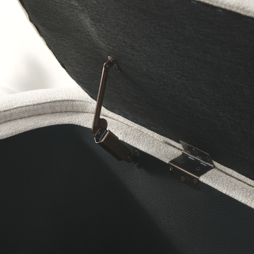 Linen Fabric Upholstered Bench with Large Storage Space for the Living Room, Entryway and Bedroom,Beige,( 51.5''x20.5''x17'' )、、casual