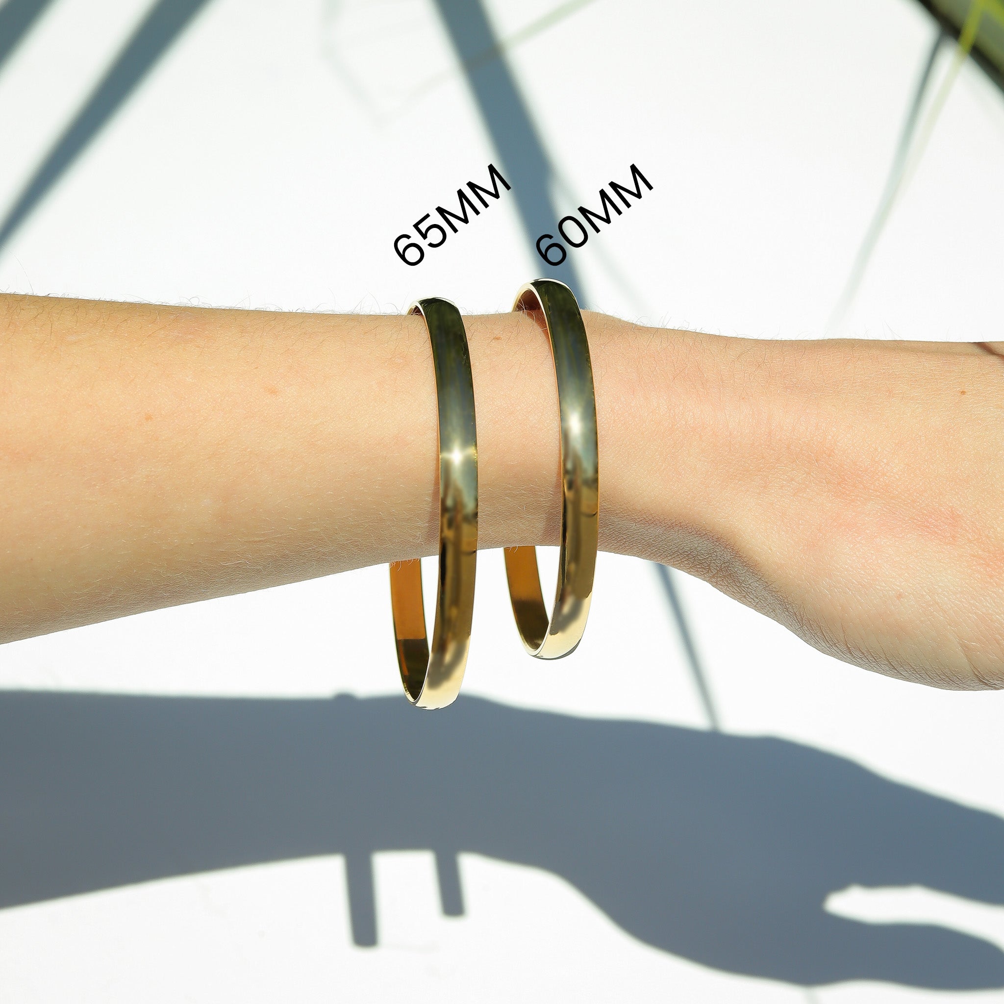 18K Gold PVD Coated Engravable Stainless Steel Bangle / BRJ9007、mySite、dreamappss