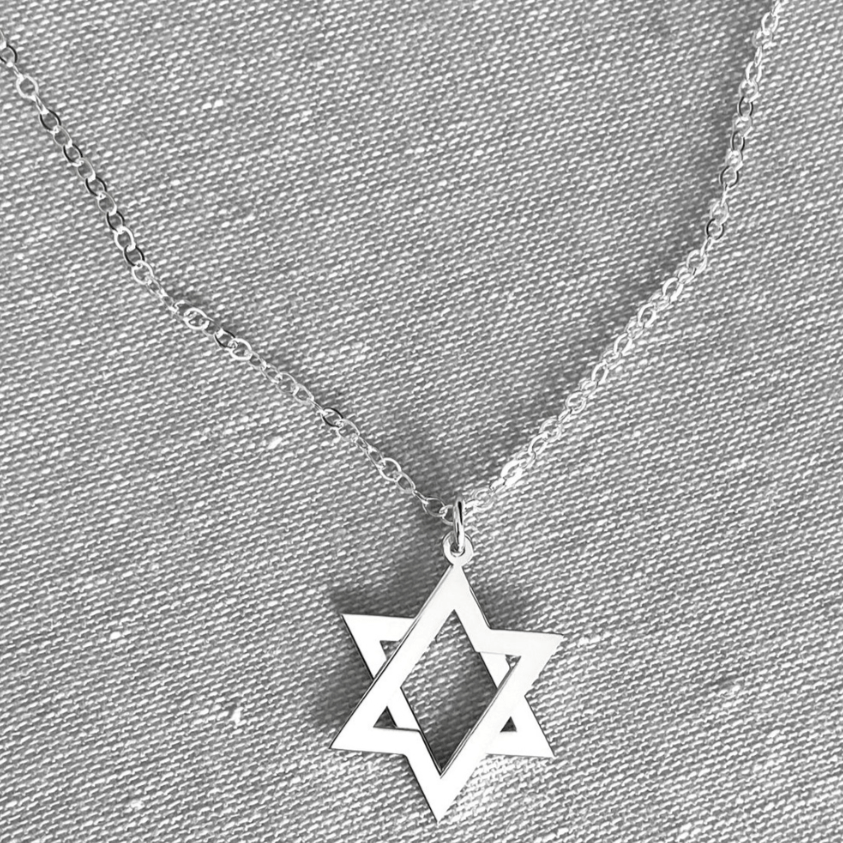 Or Movable Star of David Necklace by Miriam Merenfeld - (Sterling Silver or Gold-Plated)、mySite、topwebapps