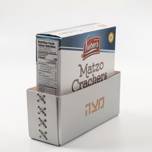 Vegan Leather Matzah Holder - Silver、mySite、topwebapps