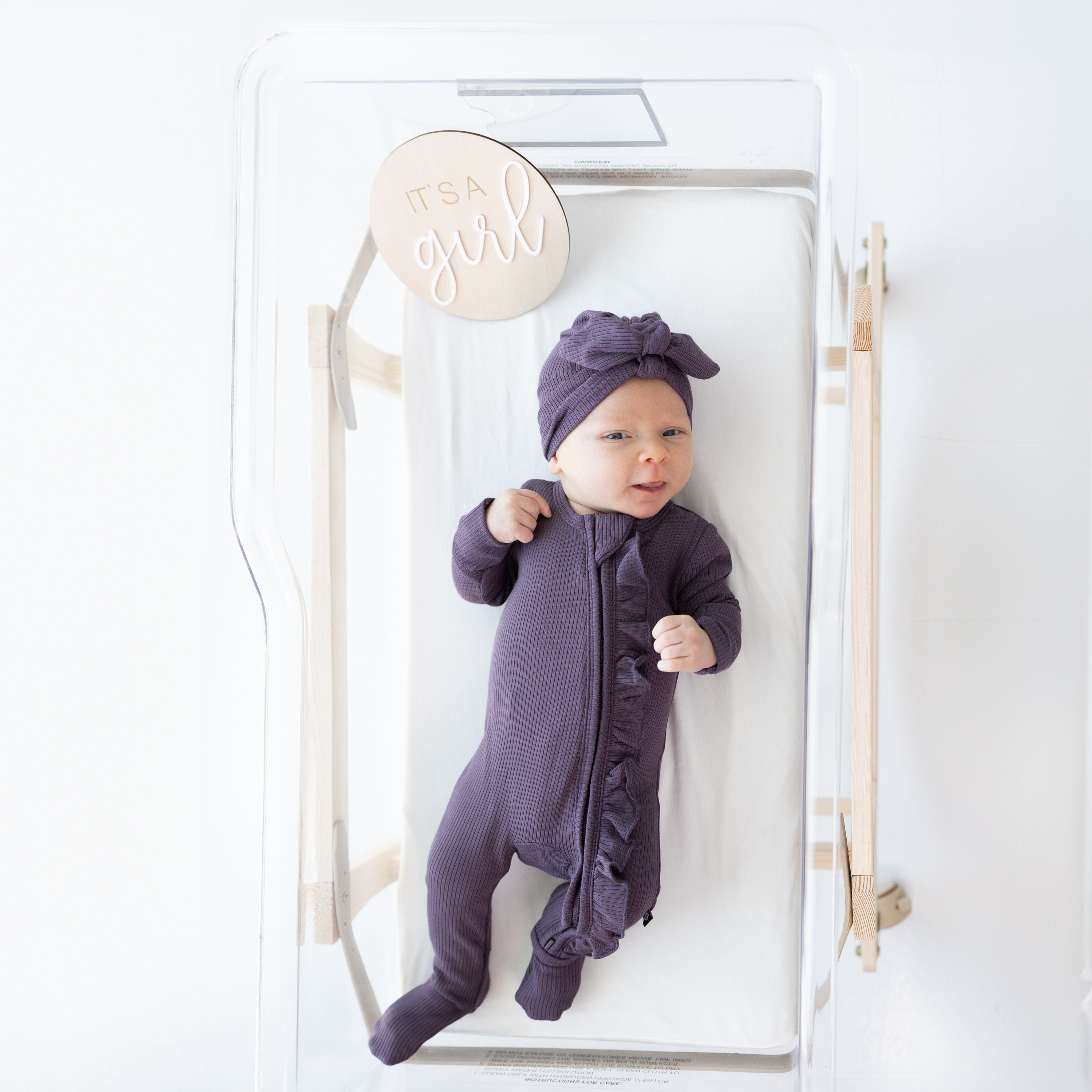  Ribbed Ruffle Zipper Footie in Currant、mySite、layawaytickets