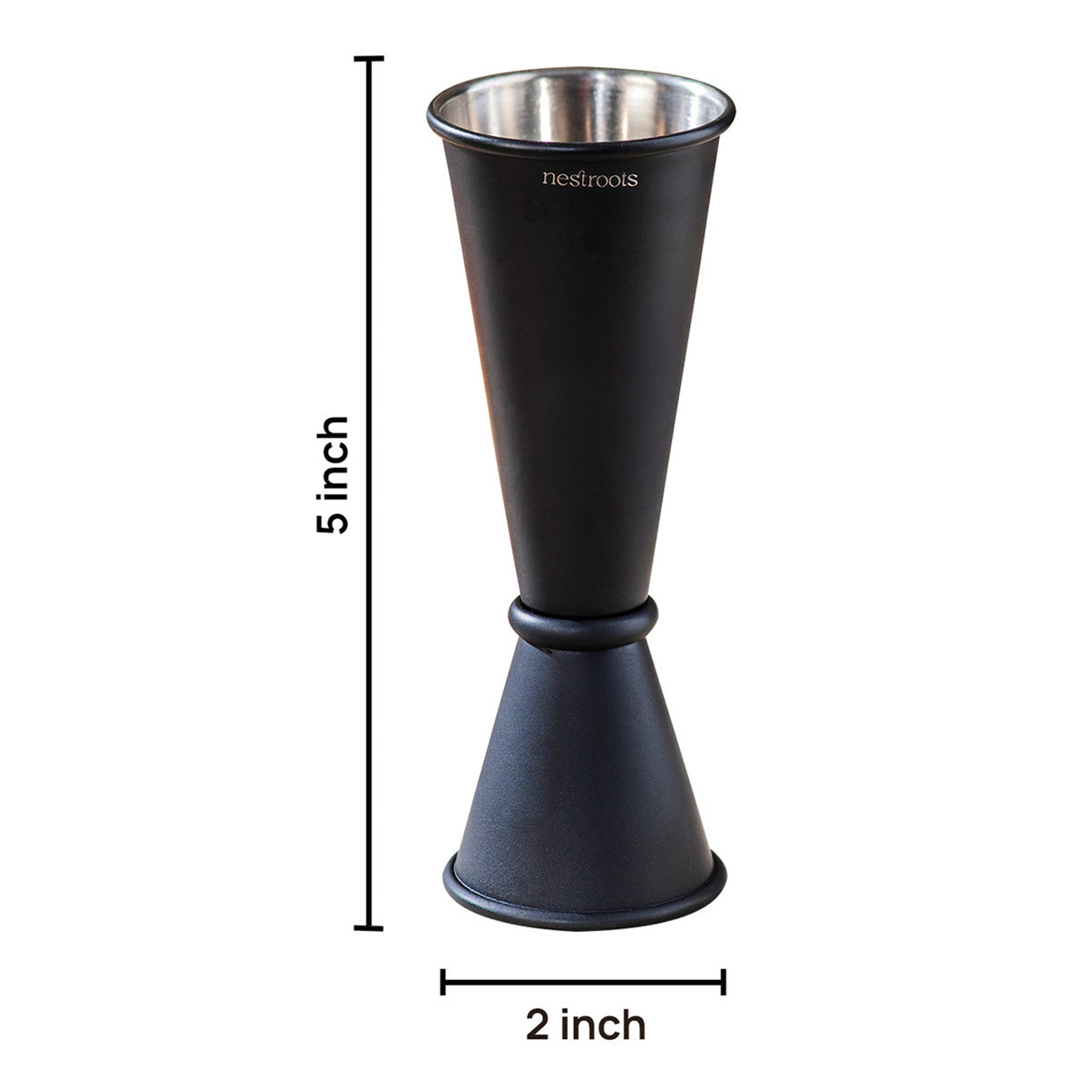 Bar Tools | Stainless Steel Peg Measurer | Dual Side | Black、mySite、camillekostekn