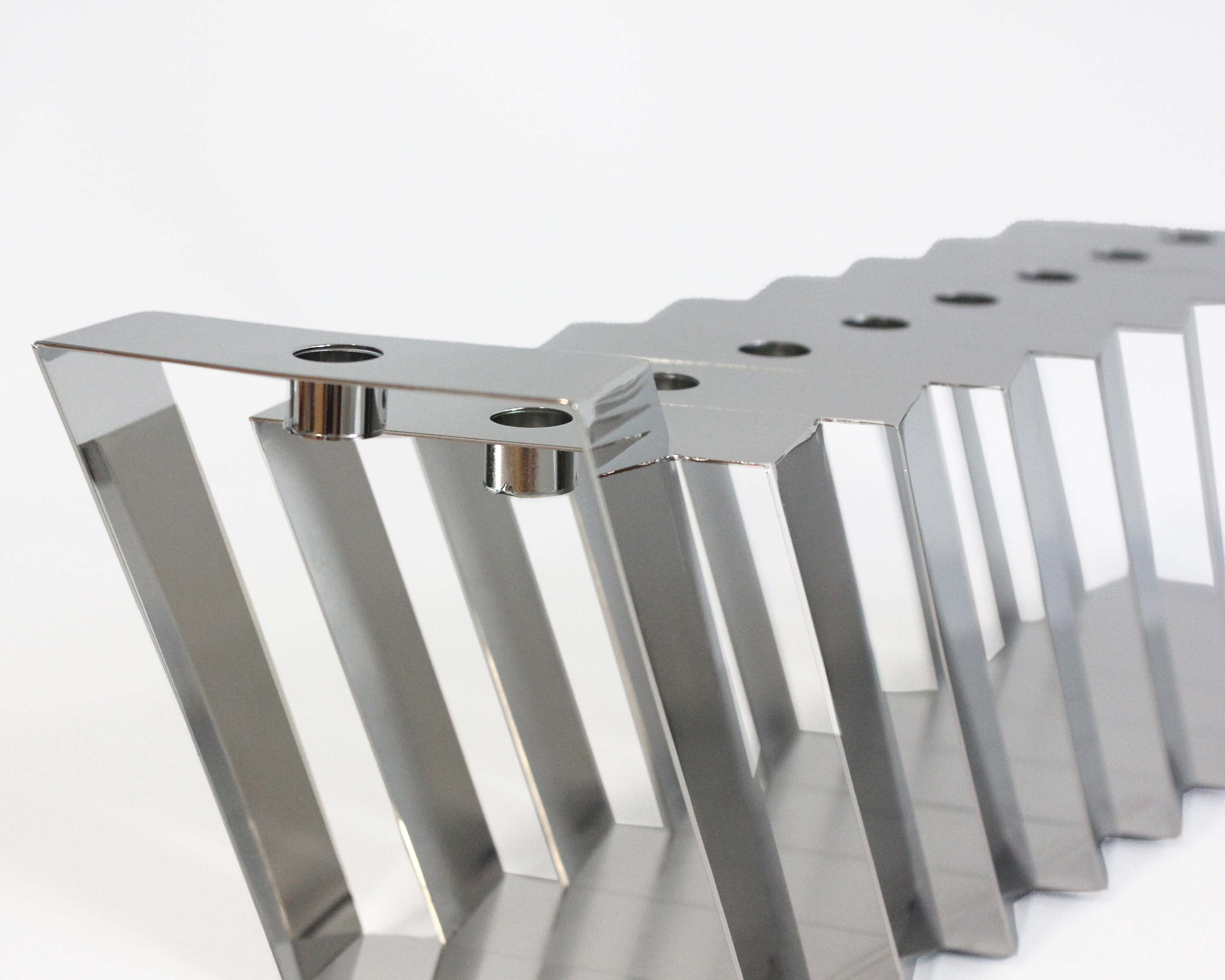 Modern Silver Coated Menorah - Oil or Wax Candles、mySite、topwebapps