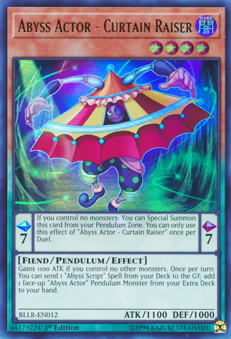 Abyss Actor - Curtain Raiser BLLR-EN012 Ultra Rare、mySite、waistdrama