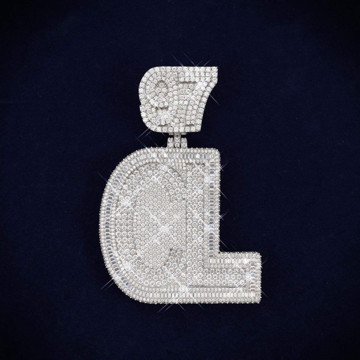 CL 97 Custom Name Moissanite Pendant 14K Gold、mySite、hinf8tx79