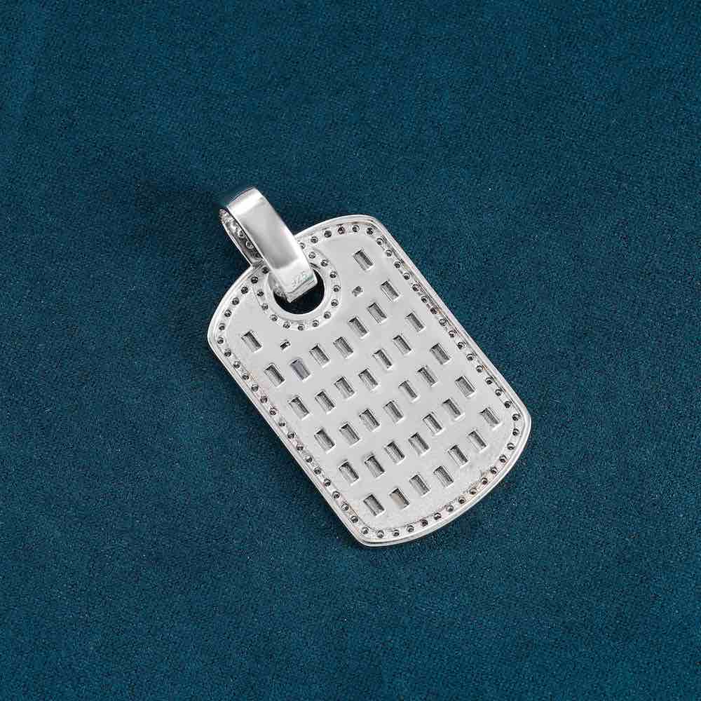 Moissanite Baguette Dog Tag Pendant 14K Gold、mySite、hinf8tx79
