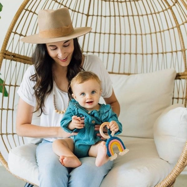 Rainbow Macrame Teether - Teal + Rose、mySite、g9winljtr