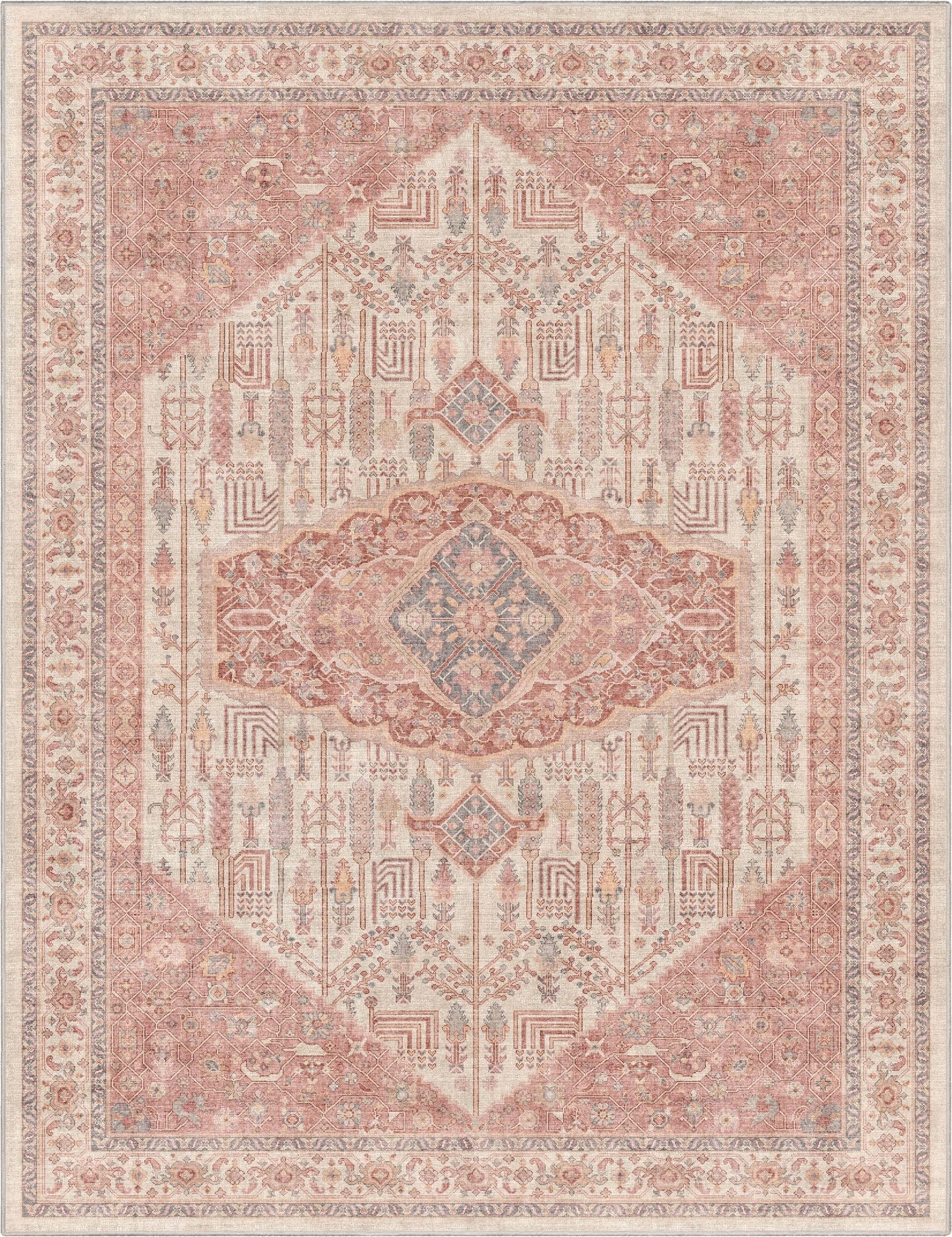 San Marino Vintage Oriental Botanical Flat-Weave Rug、mySite、gigharbornorthrealestate