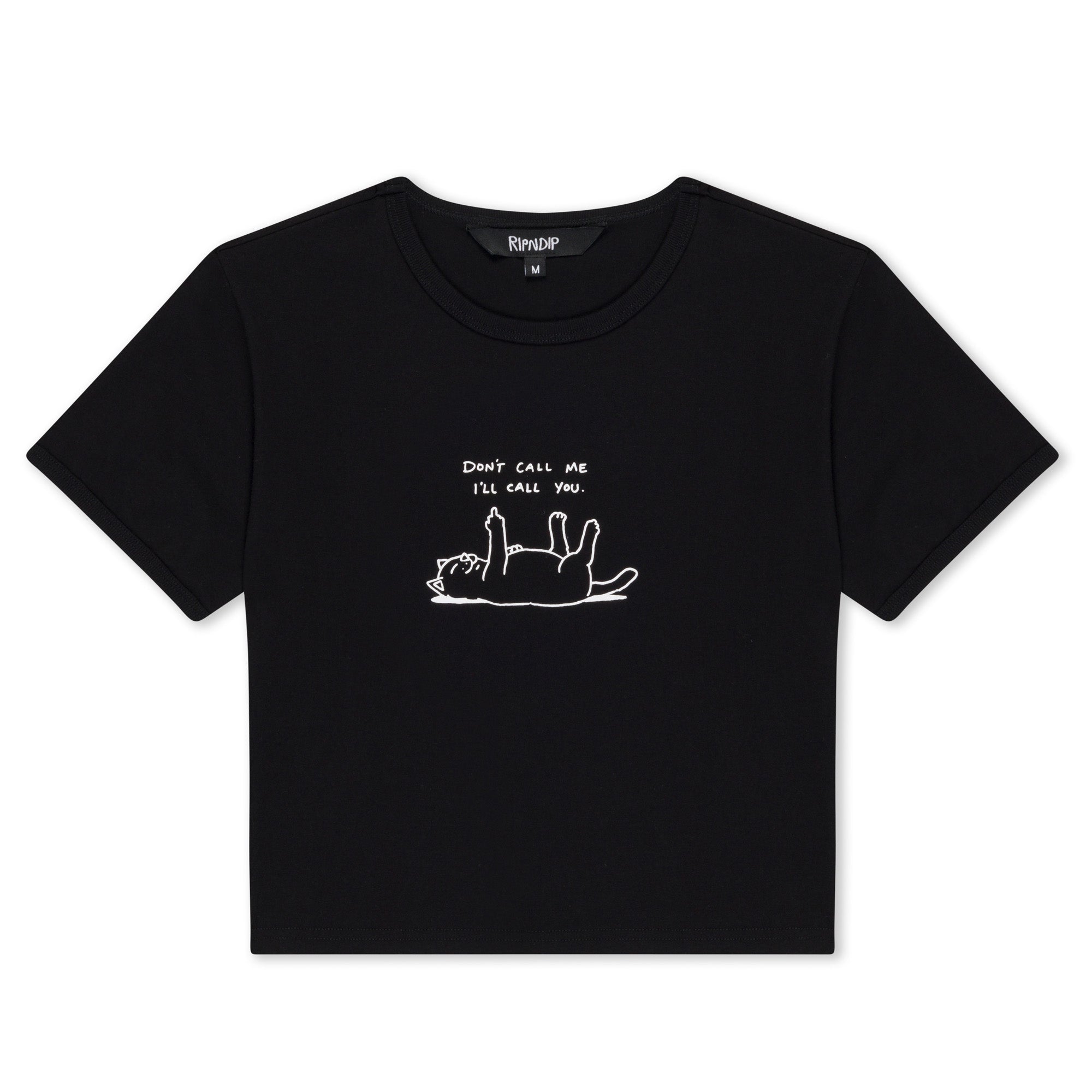  Don't Call Me Cropped Baby Tee (Black)、mySite、merchandisen