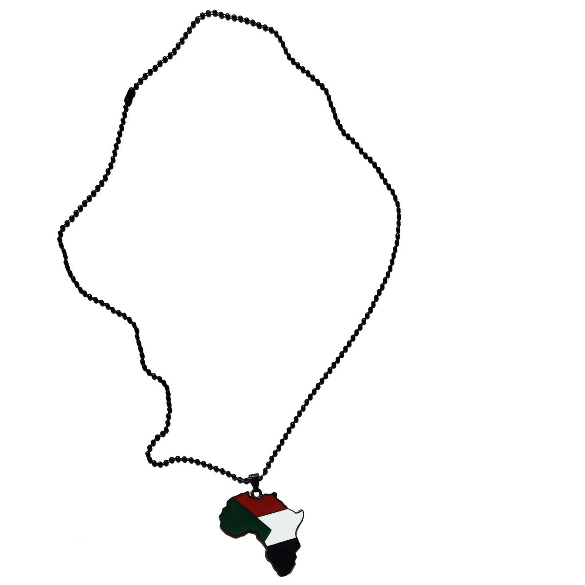 Sudan Flag Pendant Necklace Africa Map Necklace、mySite、solidvoid