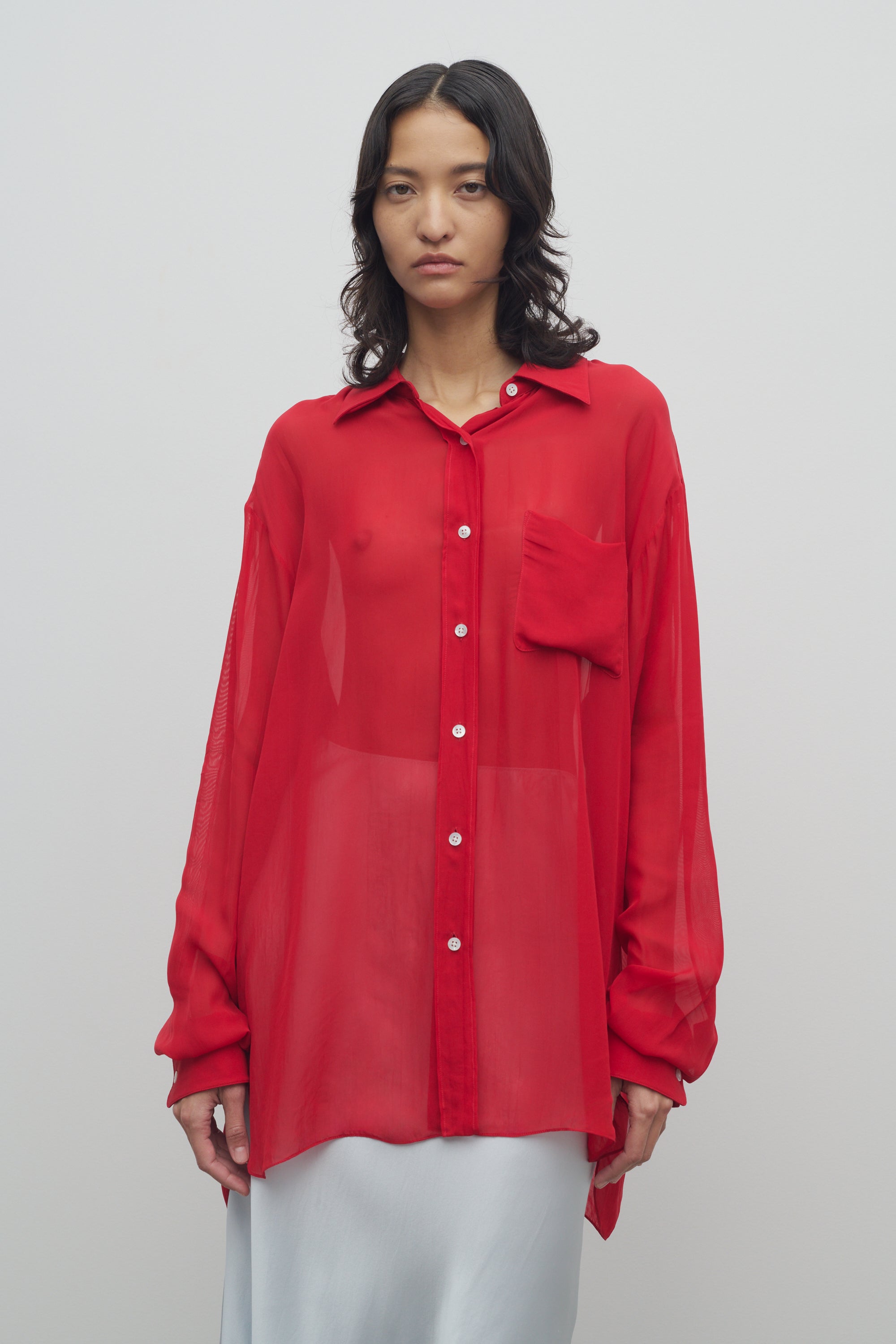 Nesson Shirt in Cupro、mySite、aoinhome