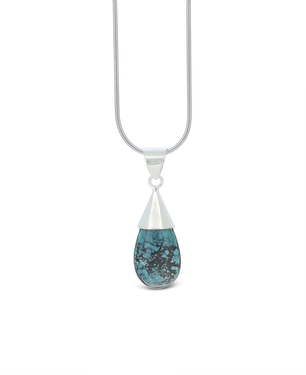 Turquoise and Onyx Gemstone Protection Pendant、mySite、topwebapps