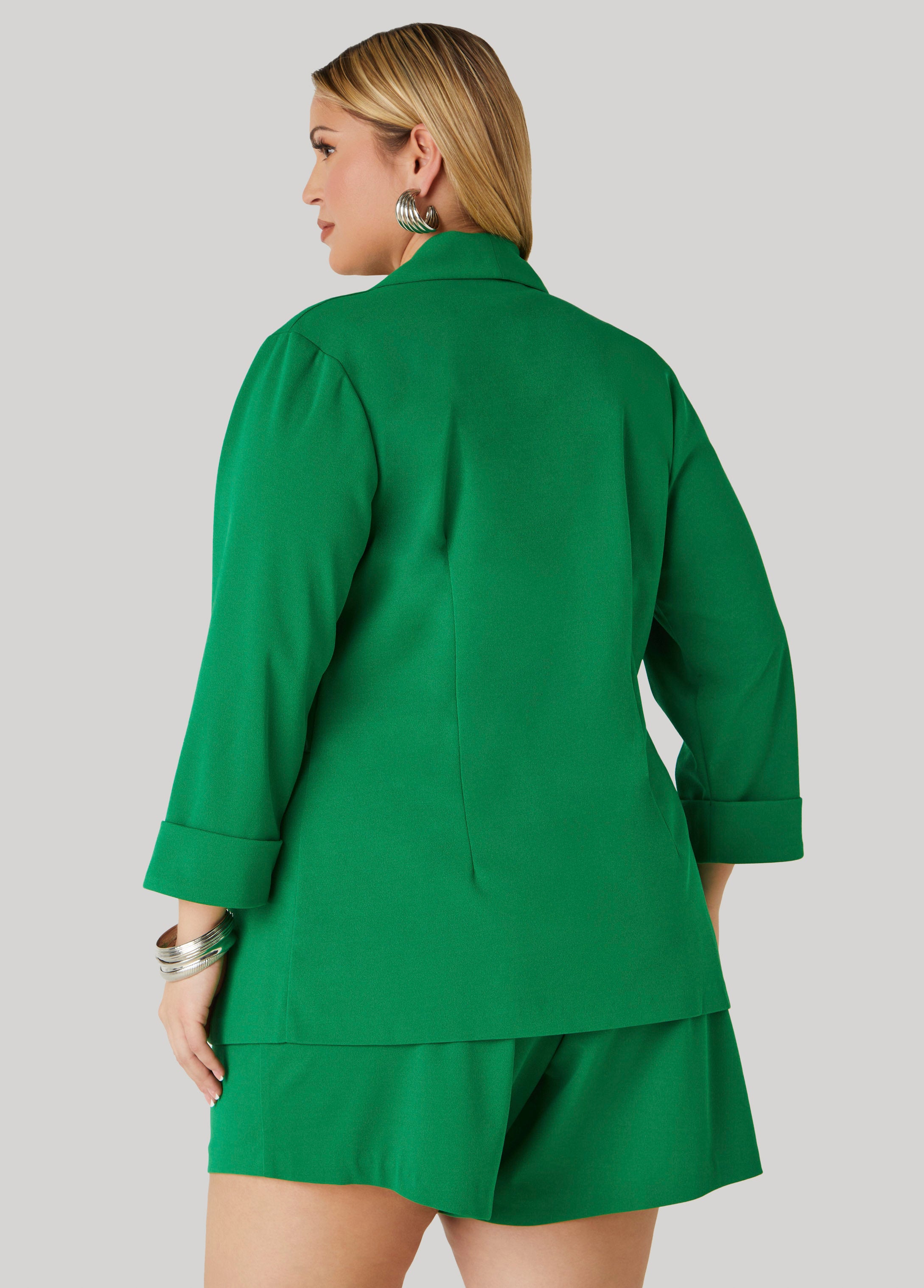 Open Front Cuffed Blazer、mySite、bengalsvssteelers