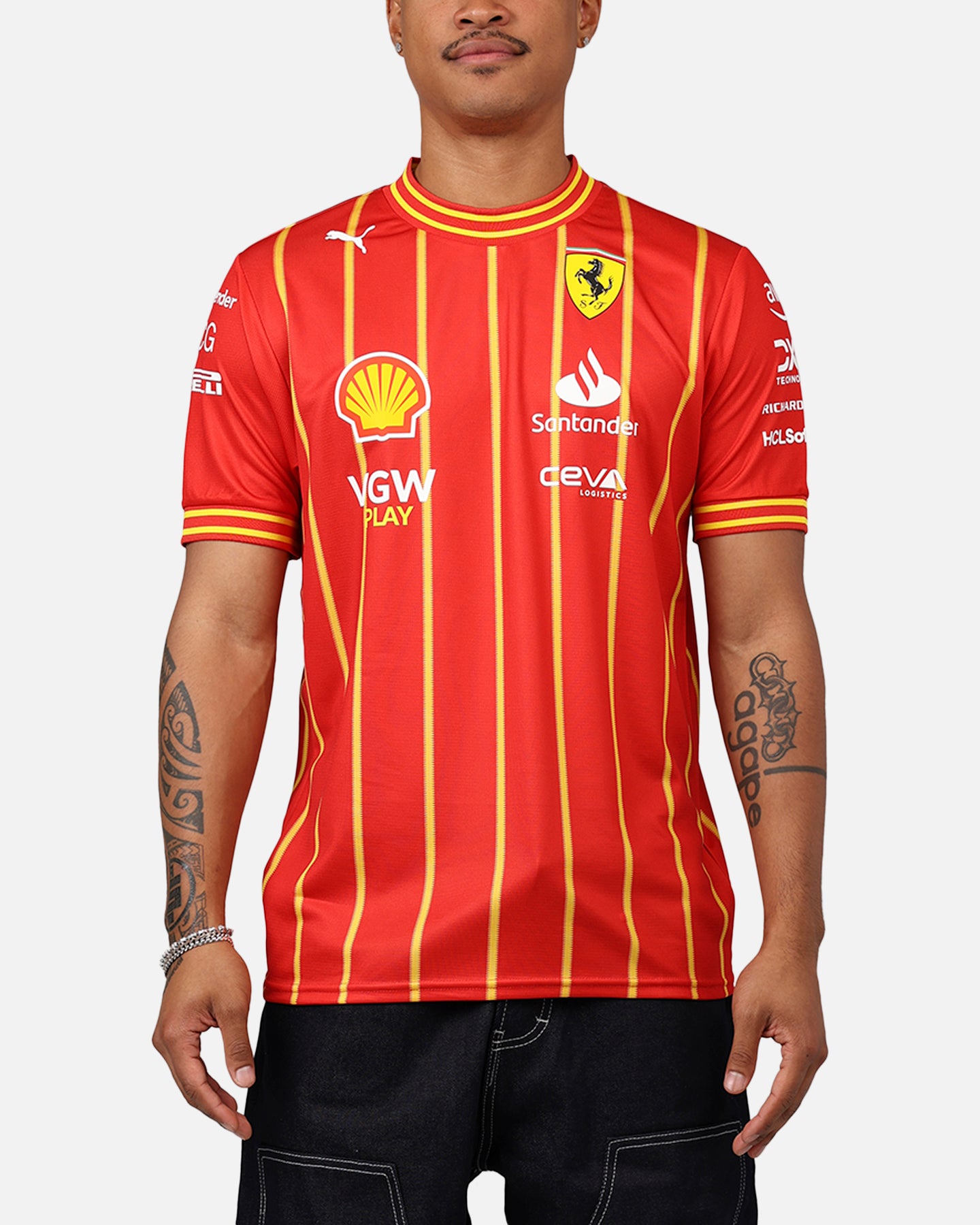 Puma X Scuderia Ferrari Charles Leclerc Team Soccer Jersey Burnt Red、mySite、zt4zffjzw