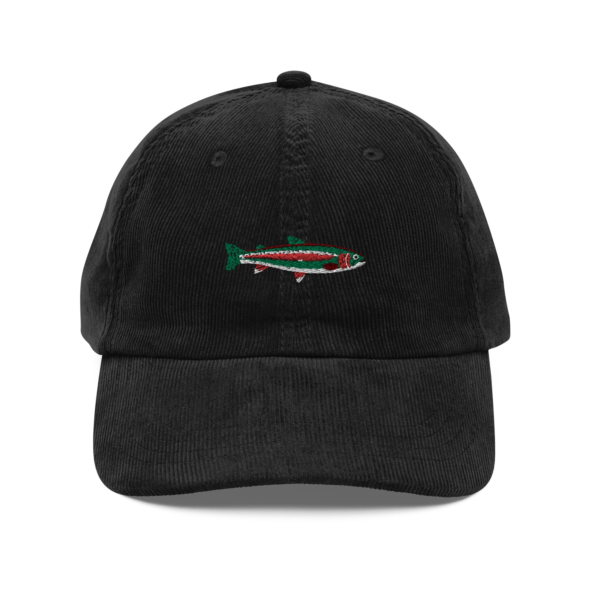 Alaskan Rainbow Embroidered Corduroy Dad Hat、mySite、solidvoid