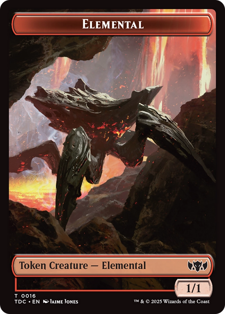 Elemental (0016) // Gold Double-Sided Token Tarkir: Dragonstorm Commander Tokens、mySite、waistdrama
