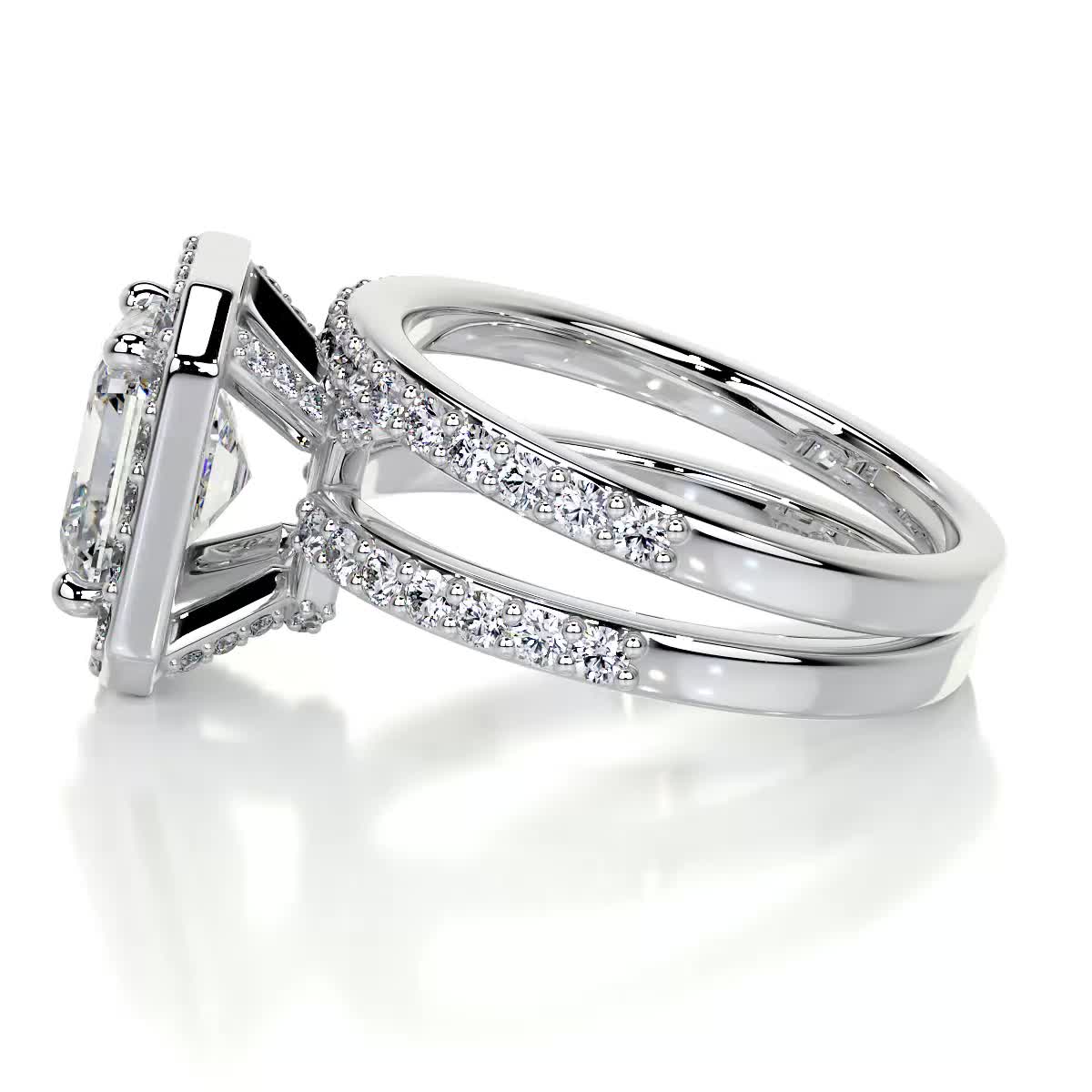 Brooklyn Lab Grown Diamond Bridal Set -18K White Gold、mySite、hinf8tx79
